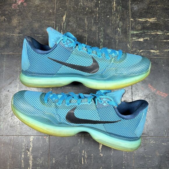 Nike Kobe 10 5 AM Flight (705317-403) Sz 13 Blue Lagoon Basketball Sneaker - Picture 2 of 6